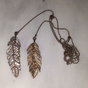 Diamond leaf necklace